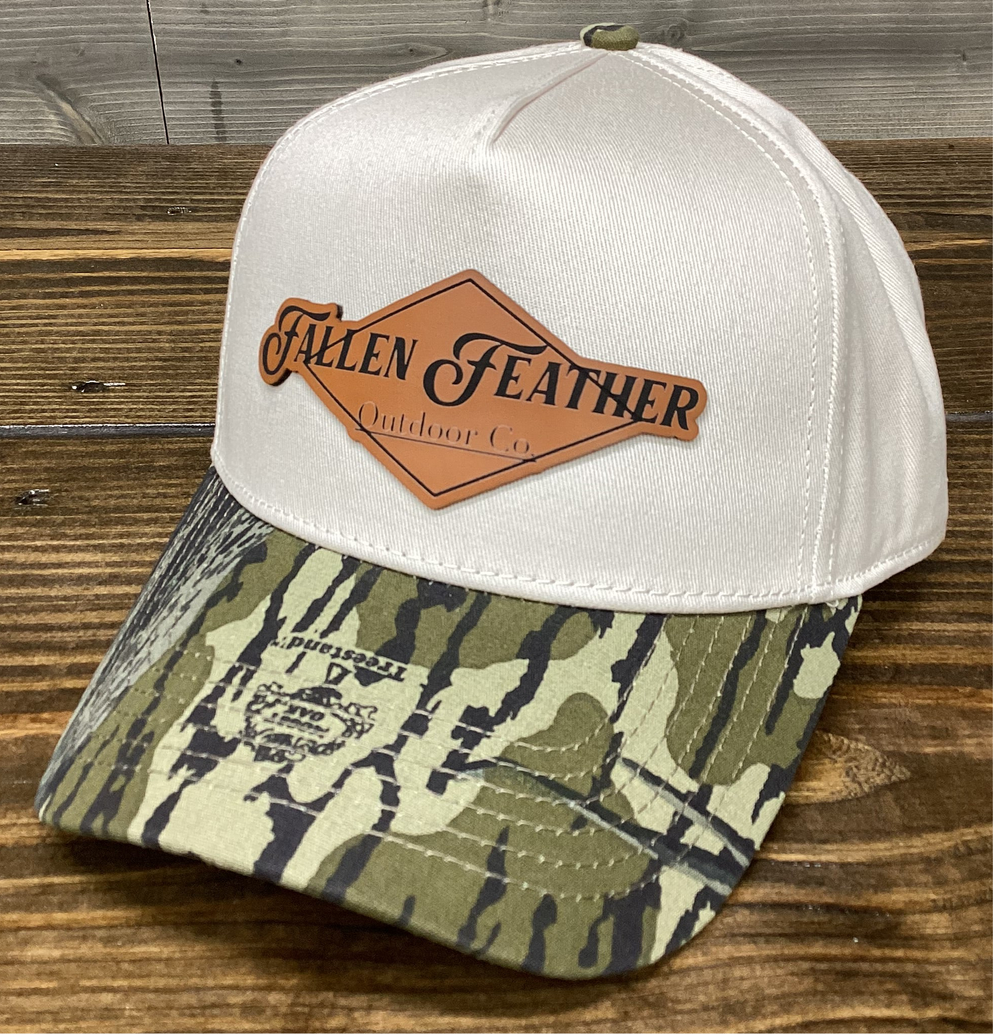 Mossy Oak Treestand Bill Leather Patch Hat