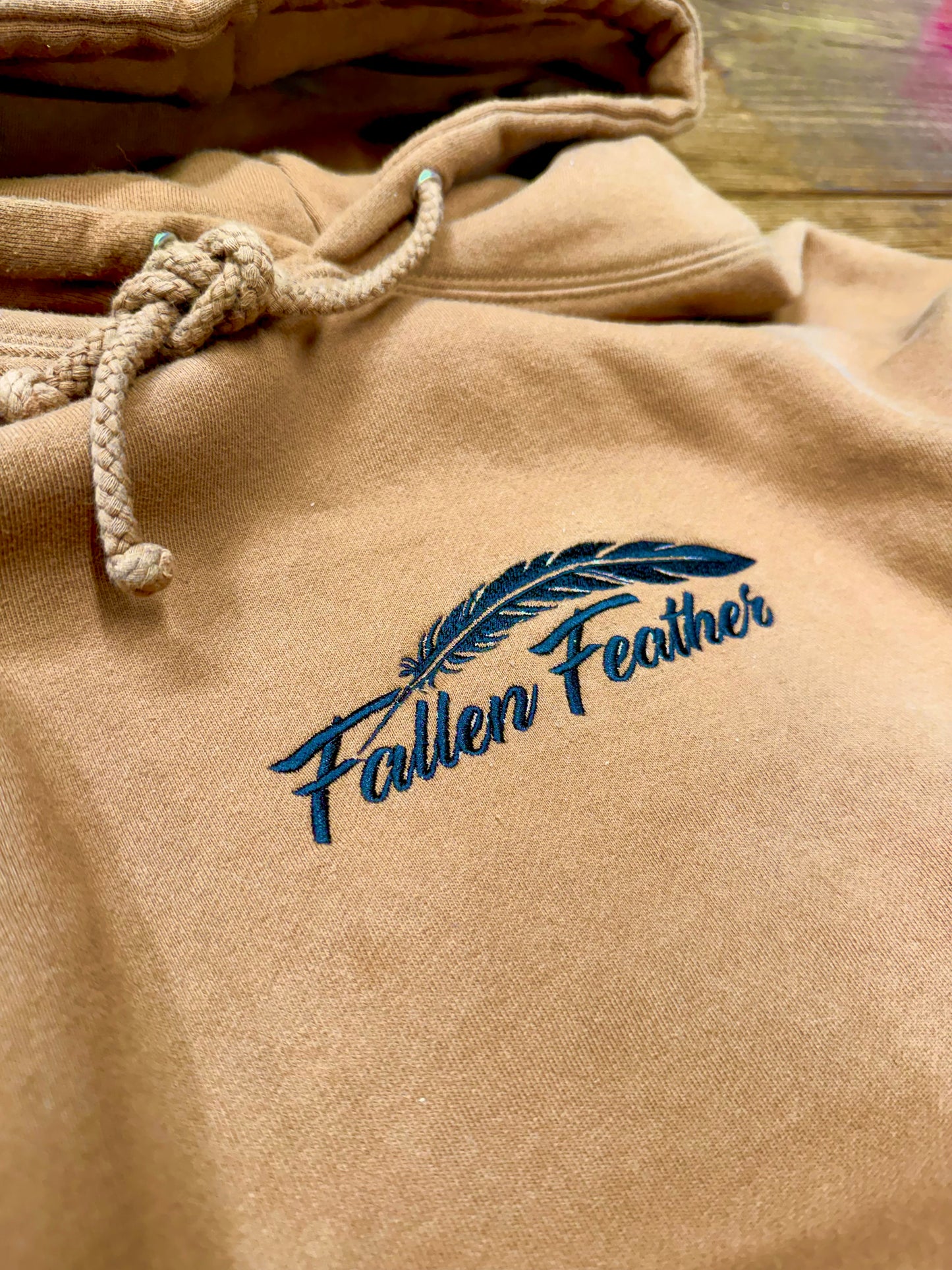 Fallen Feather Embroidered Logo Hoodie
