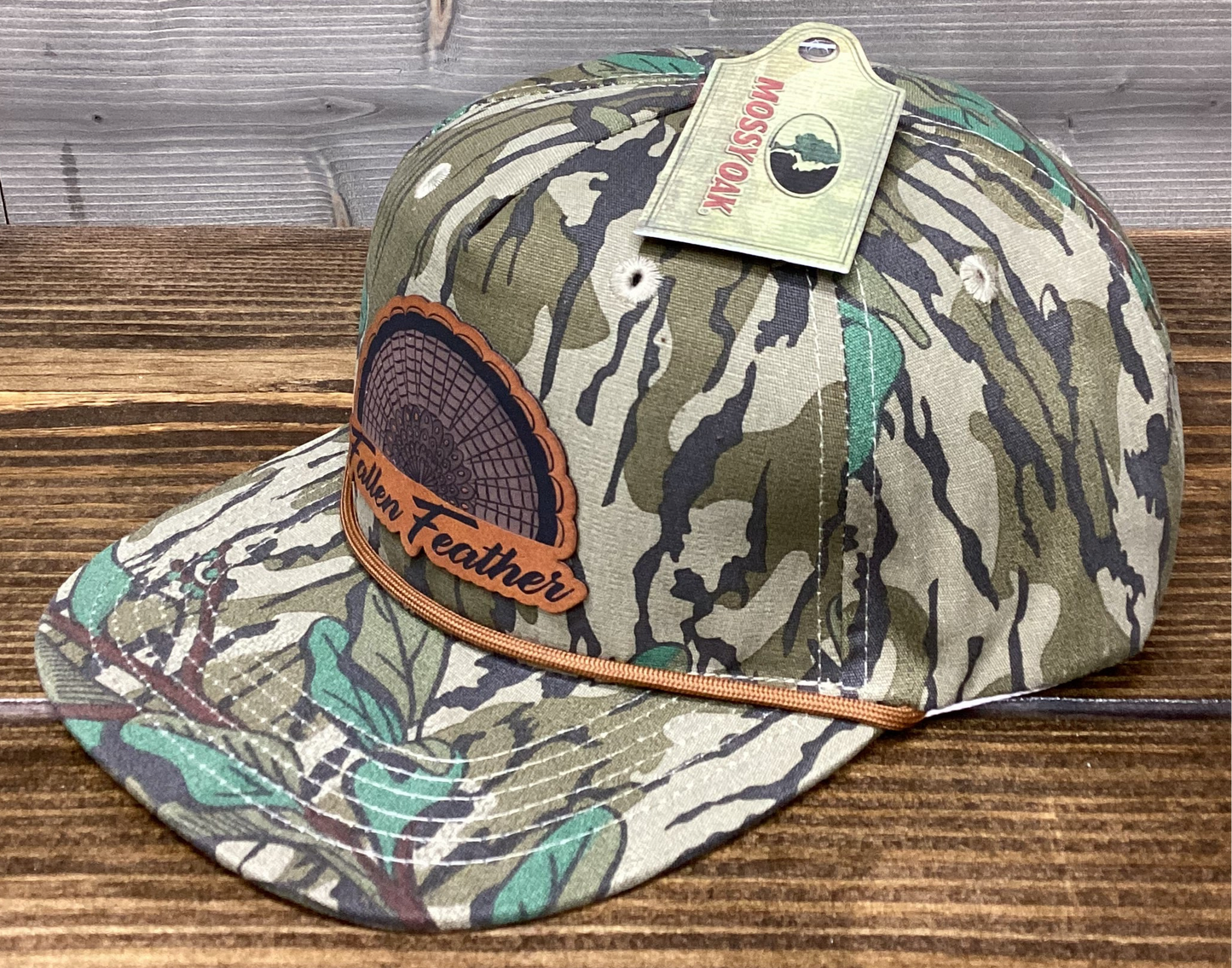 Mossy Oak Greenleaf x Pinhoti Leather Fan Patch
