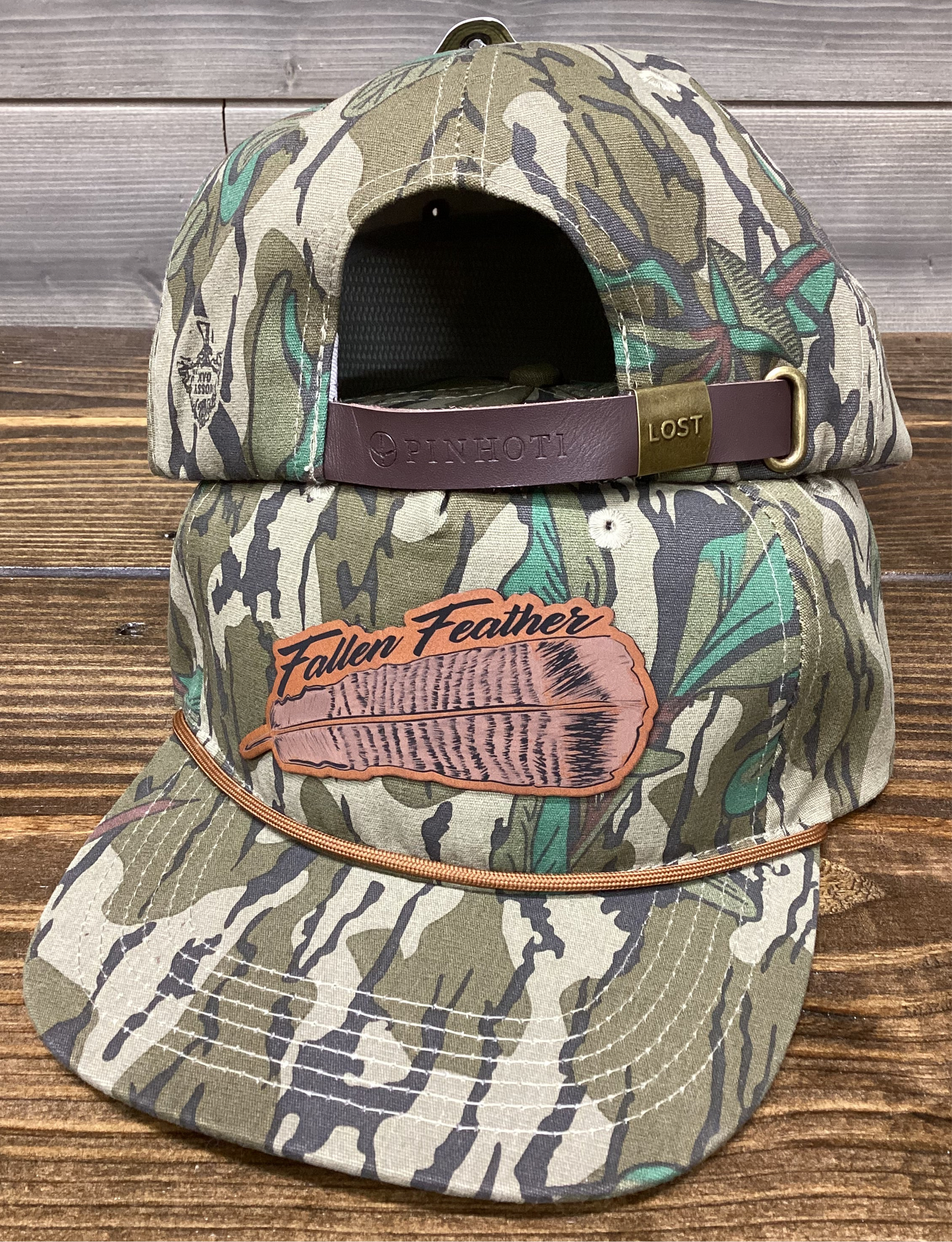 Mossy Oak Greenleaf x Pinhoti Leather Turkey Feather Patch