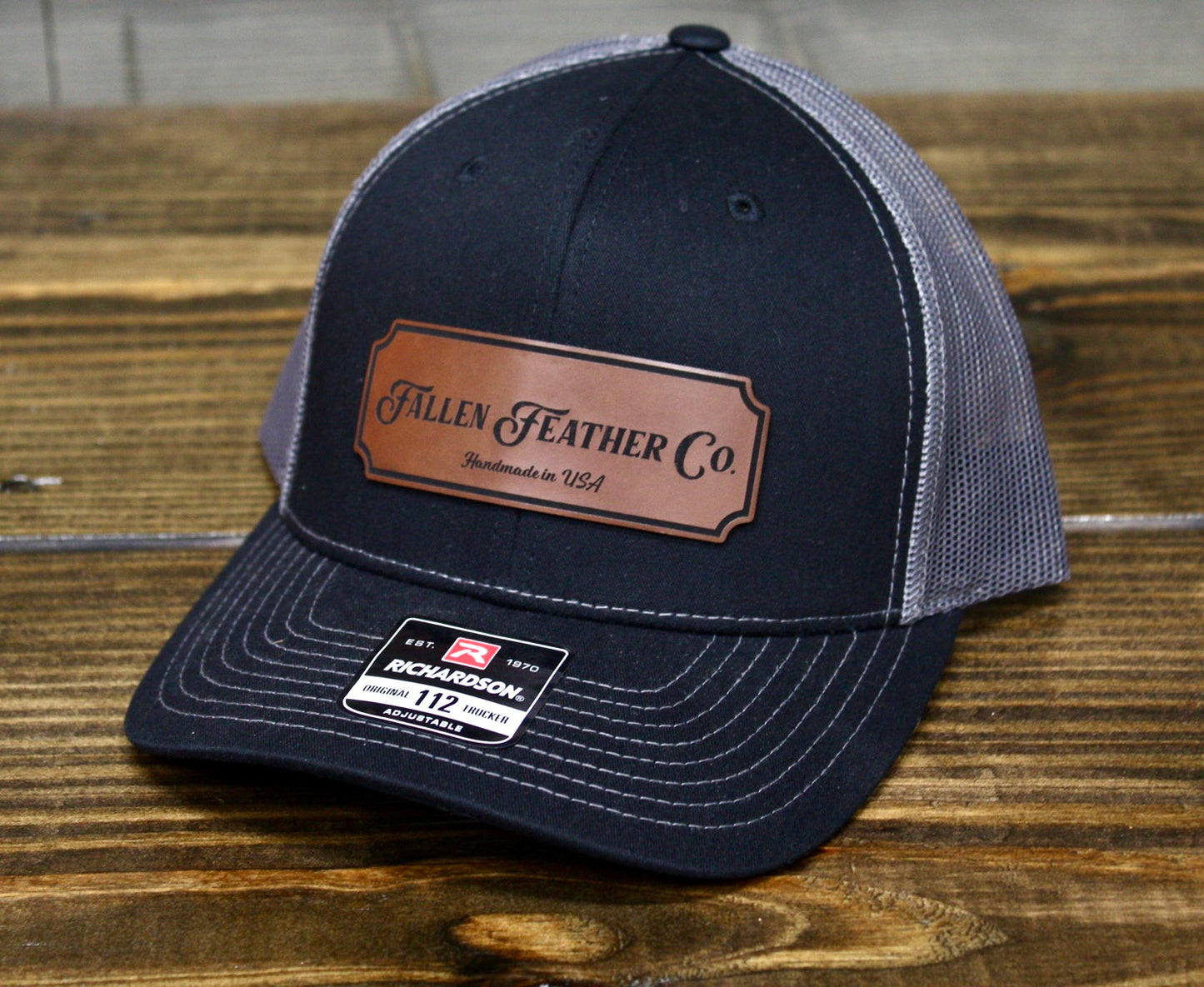 Black/Gray Classic Leather Patch 112
