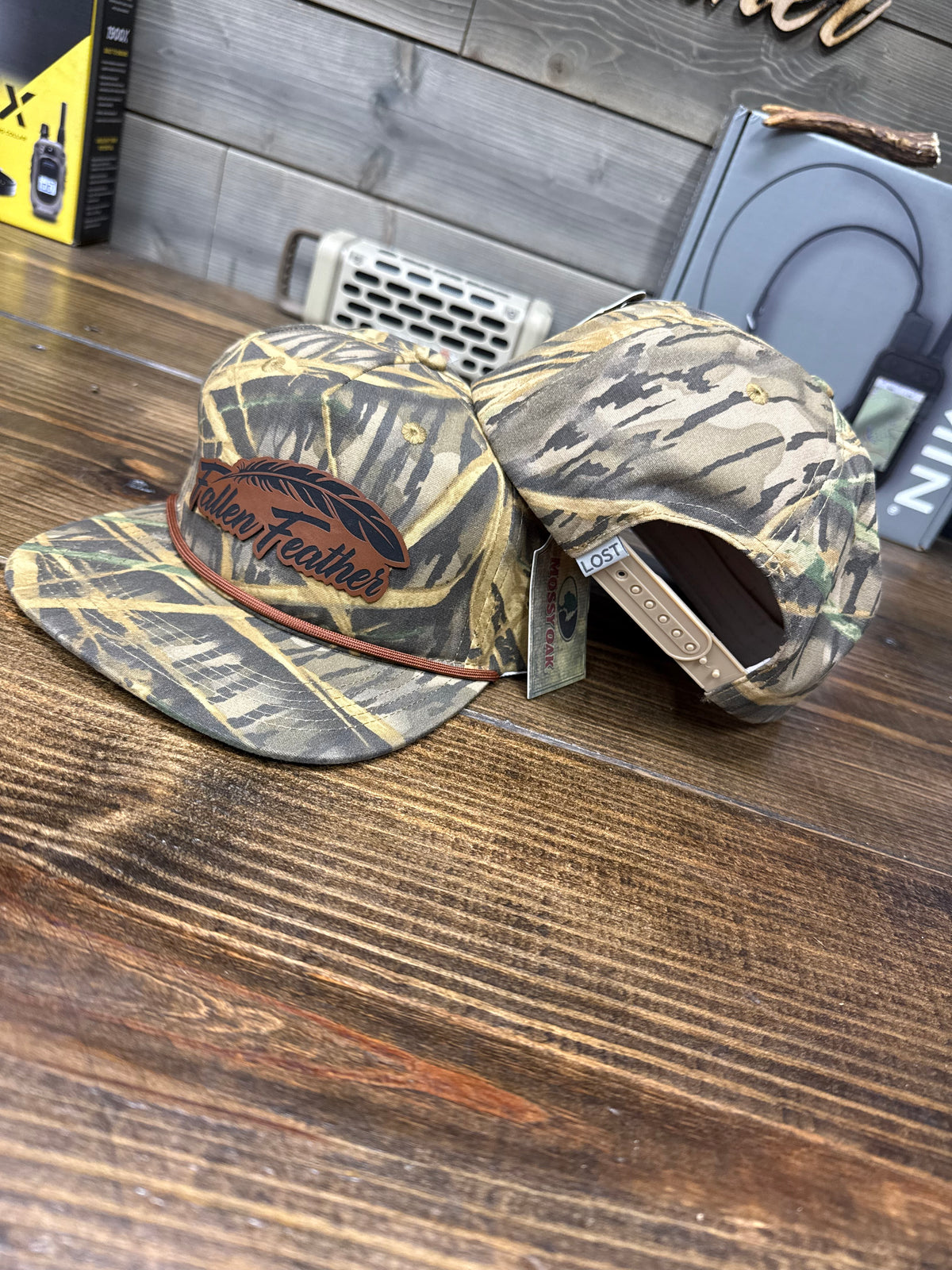 Mossy Oak Shadow Grass / OG Leather Patch Hat