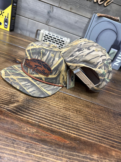 Mossy Oak Shadow Grass / OG Leather Patch Hat