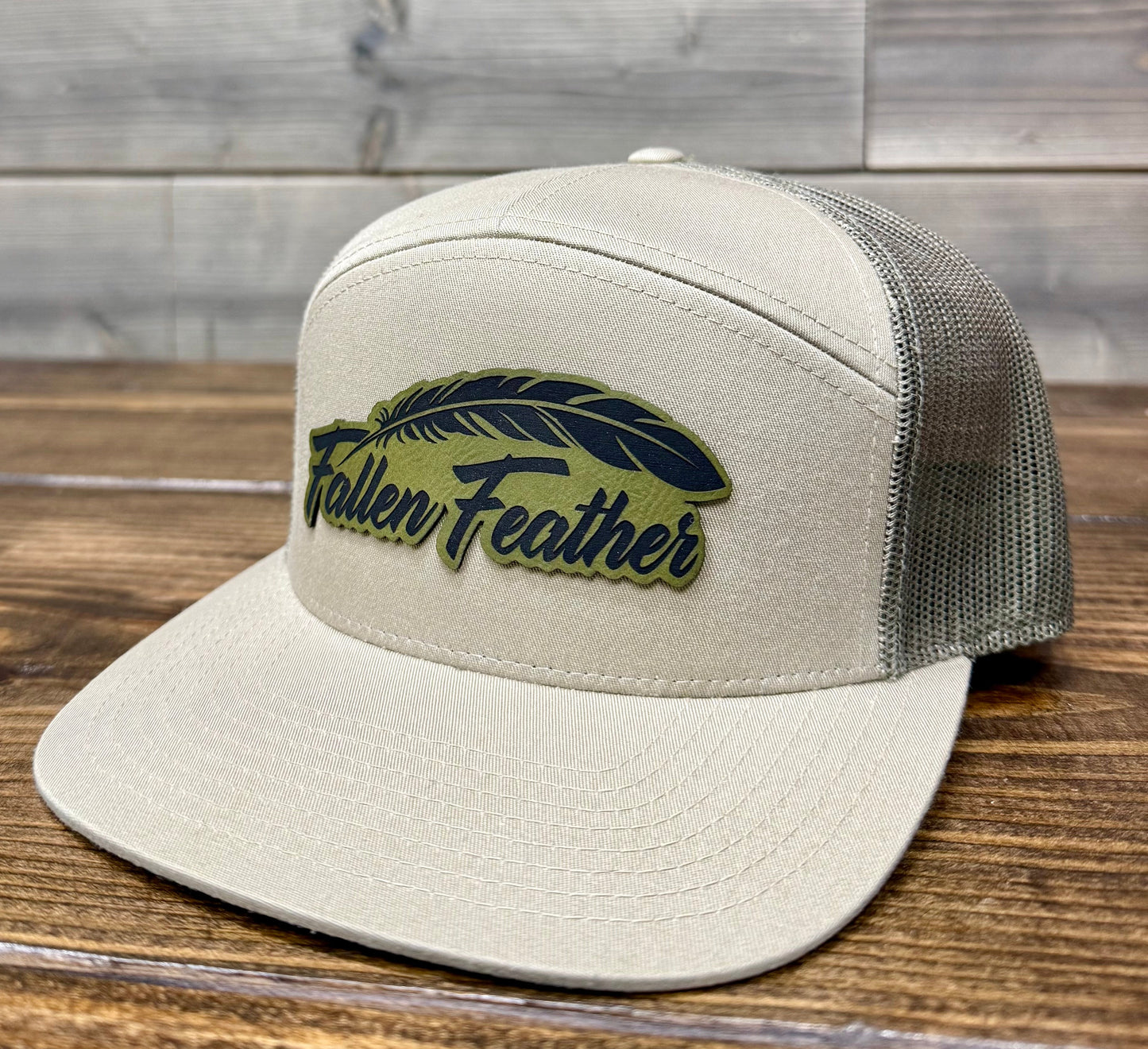 Pale Khaki/Loden Richardson 7panel - Green OG Logo