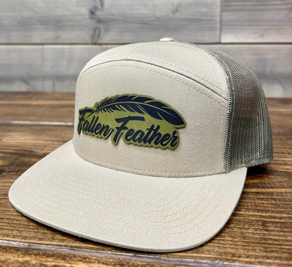 Pale Khaki/Loden Richardson 7panel - Green OG Logo