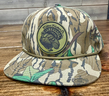 Mossy Oak Greenleaf Rope Hat, Full strut patch