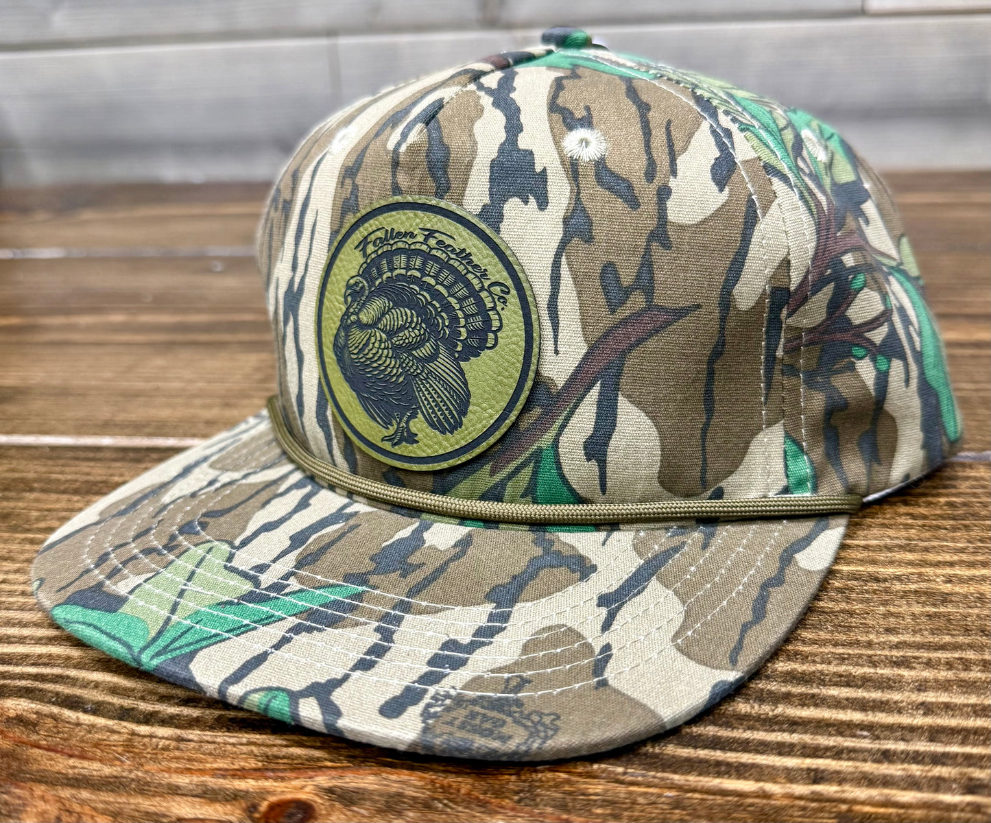 Mossy Oak Greenleaf Rope Hat, Full strut patch