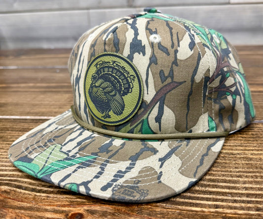 Mossy Oak Greenleaf Rope Hat, Full strut patch
