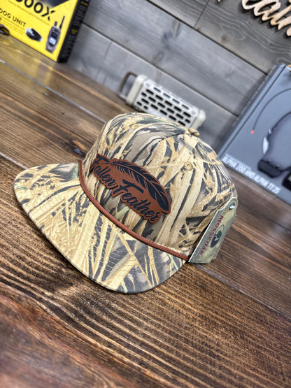 Mossy Oak Shadow Grass / OG Leather Patch Hat