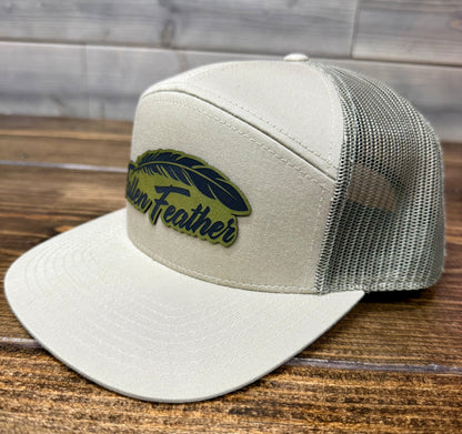 Pale Khaki/Loden Richardson 7panel - Green OG Logo