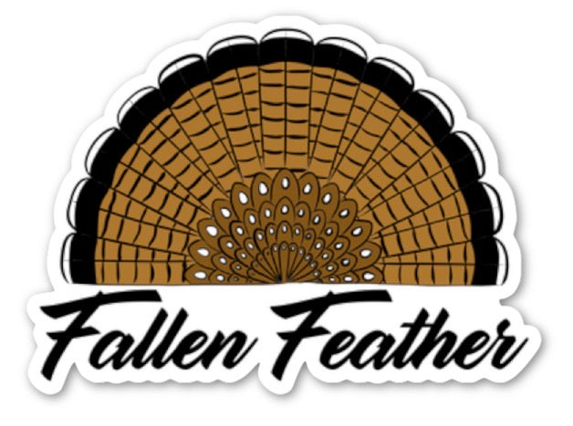 Fallen Feather Turkey Fan Sticker