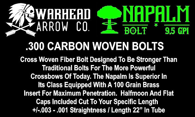 Napalm Crossbow Bolts .300